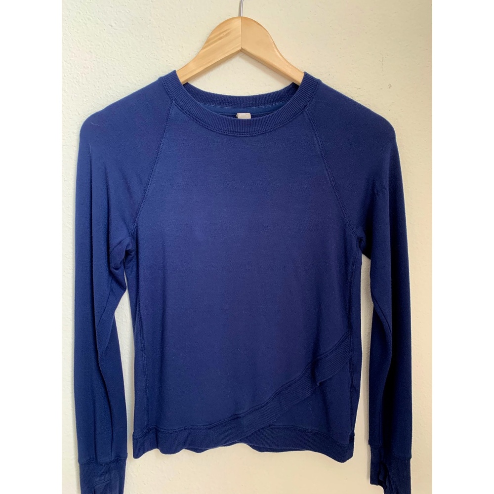 ATHLETA Girl Super Soft Sweatshirt Navy Blue Size Large 12